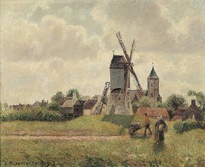 El Viejo Molino en Knokke 1894, 1902 de Camille Jacob Pissarro